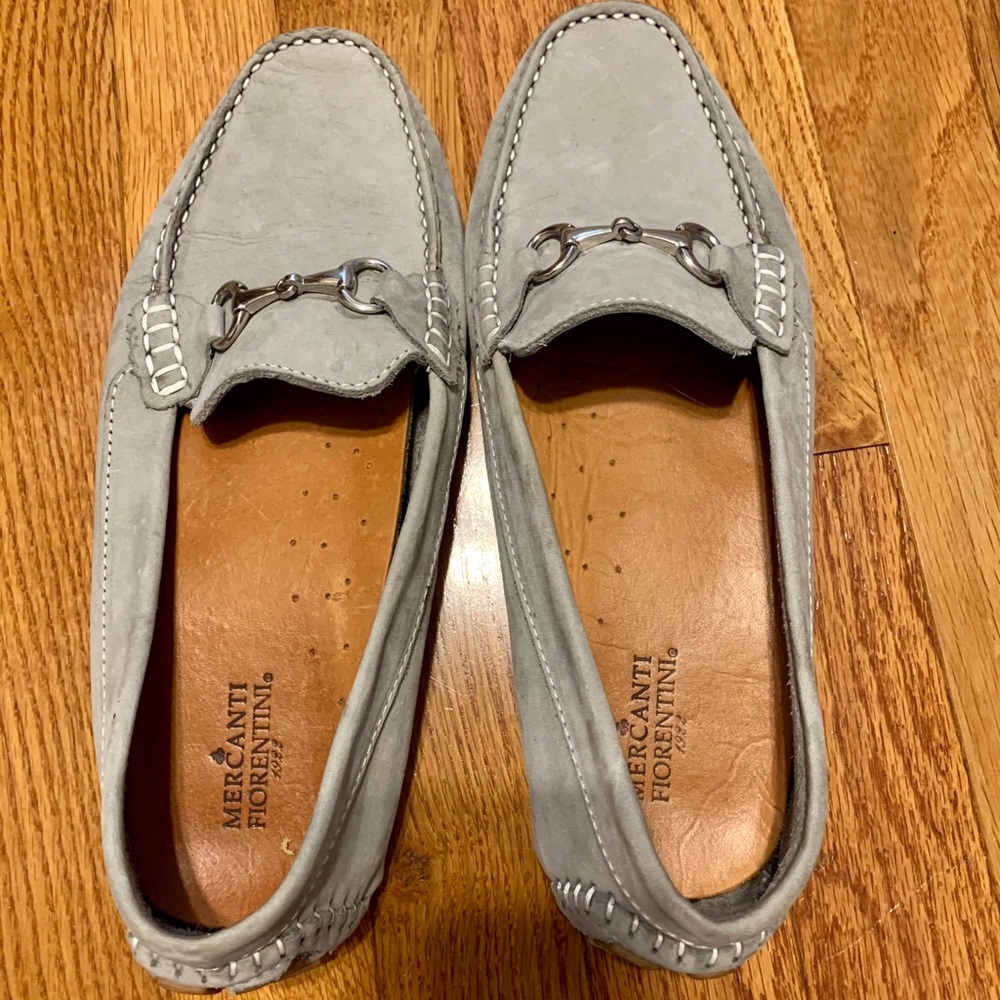 Mercanti Florentini Grey Suede Loafers